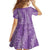 Hawaii Plumeria Lei Family Matching Long Sleeve Bodycon Dress and Hawaiian Shirt Aloha Festive Vibe - Violet