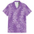 Hawaii Plumeria Lei Family Matching Long Sleeve Bodycon Dress and Hawaiian Shirt Aloha Festive Vibe - Violet