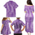 Hawaii Plumeria Lei Family Matching Puletasi and Hawaiian Shirt Aloha Festive Vibe - Violet