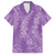 Hawaii Plumeria Lei Family Matching Puletasi and Hawaiian Shirt Aloha Festive Vibe - Violet