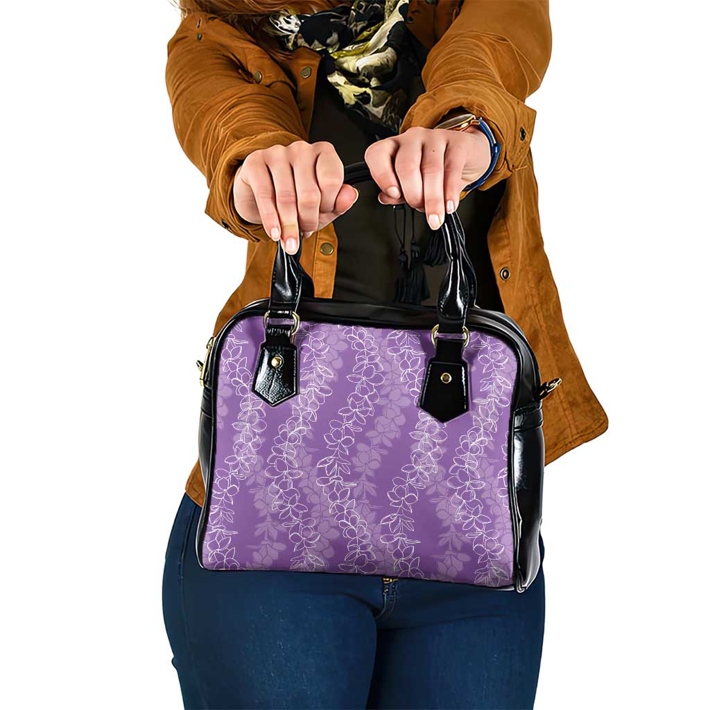 Hawaii Plumeria Lei Shoulder Handbag Aloha Festive Vibe - Violet LT7 One Size Violet - Polynesian Pride