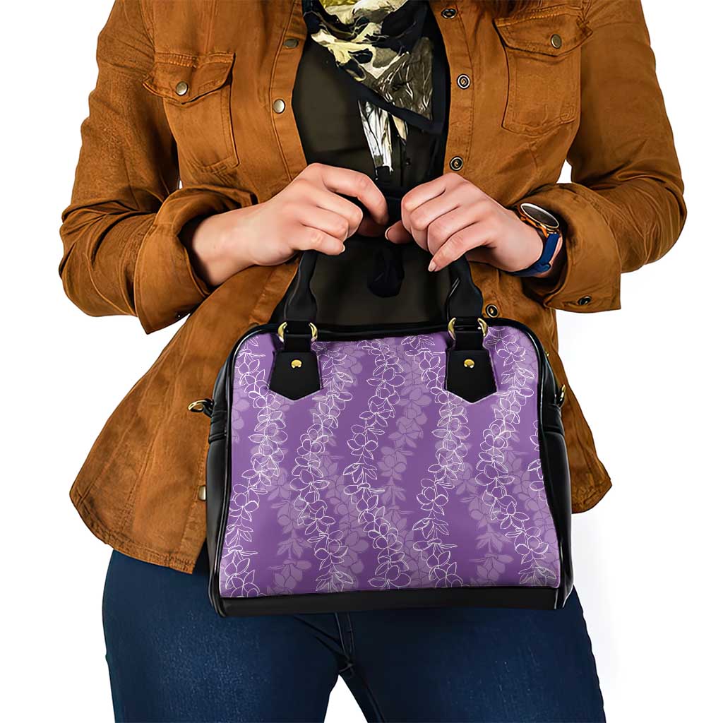 Hawaii Plumeria Lei Shoulder Handbag Aloha Festive Vibe - Violet LT7 - Polynesian Pride