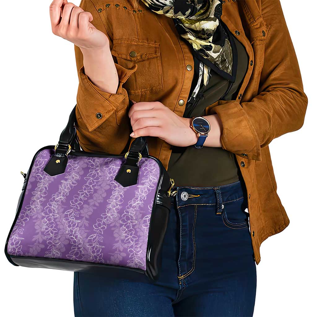 Hawaii Plumeria Lei Shoulder Handbag Aloha Festive Vibe - Violet LT7 - Polynesian Pride