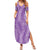 Hawaii Plumeria Lei Summer Maxi Dress Aloha Festive Vibe - Violet