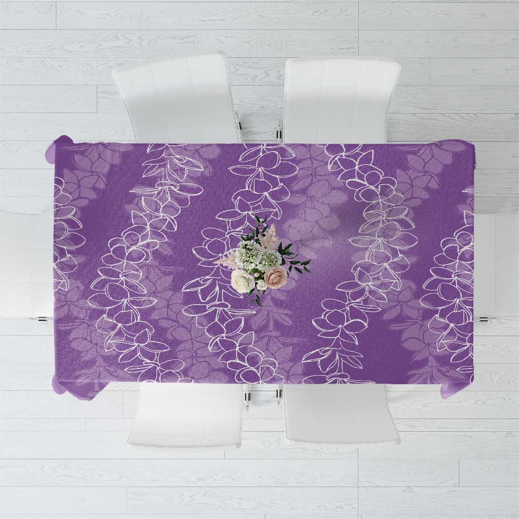 Hawaii Plumeria Lei Tablecloth Aloha Festive Vibe - Violet