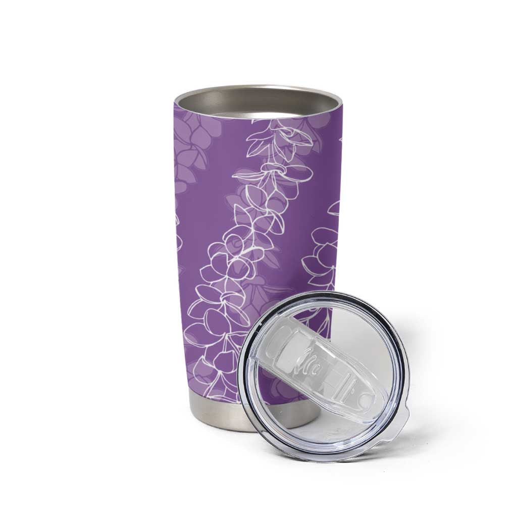Hawaii Plumeria Lei Tumbler Cup Aloha Festive Vibe - Violet LT7 - Polynesian Pride