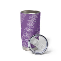 Hawaii Plumeria Lei Tumbler Cup Aloha Festive Vibe - Violet LT7 - Polynesian Pride