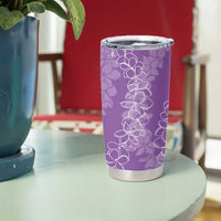 Hawaii Plumeria Lei Tumbler Cup Aloha Festive Vibe - Violet LT7 - Polynesian Pride