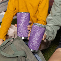Hawaii Plumeria Lei Tumbler Cup Aloha Festive Vibe - Violet LT7 - Polynesian Pride