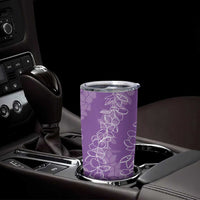 Hawaii Plumeria Lei Tumbler Cup Aloha Festive Vibe - Violet LT7 - Polynesian Pride