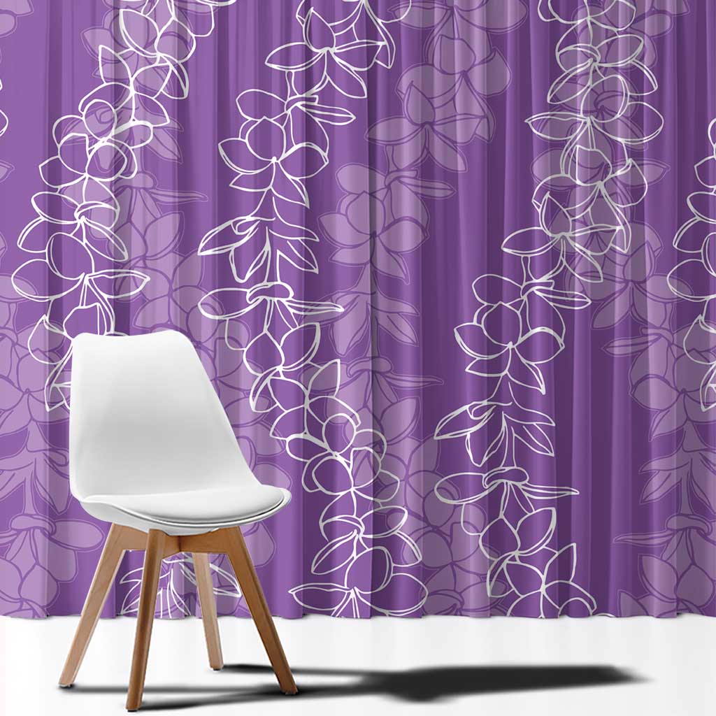 Hawaii Plumeria Lei Window Curtain Aloha Festive Vibe - Violet LT7 - Polynesian Pride