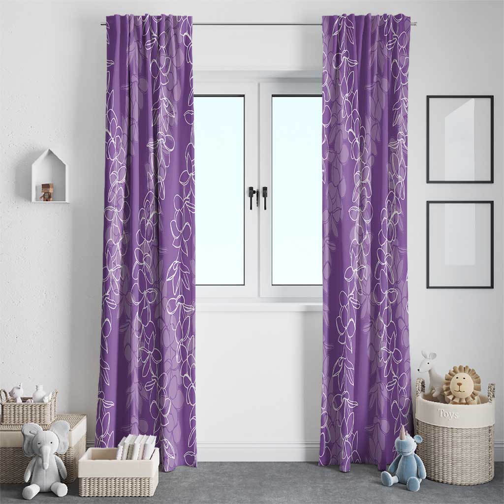 Hawaii Plumeria Lei Window Curtain Aloha Festive Vibe - Violet LT7 - Polynesian Pride