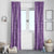 Hawaii Plumeria Lei Window Curtain Aloha Festive Vibe - Violet