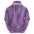 Hawaii Plumeria Lei Zip Hoodie Aloha Festive Vibe - Violet