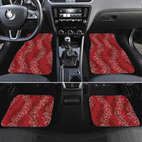 Hawaii Plumeria Lei Car Mats Aloha Festive Vibe - Crimson LT7 Set 4pcs Crimson - Polynesian Pride