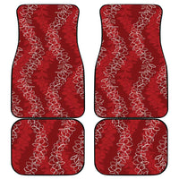 Hawaii Plumeria Lei Car Mats Aloha Festive Vibe - Crimson LT7 - Polynesian Pride