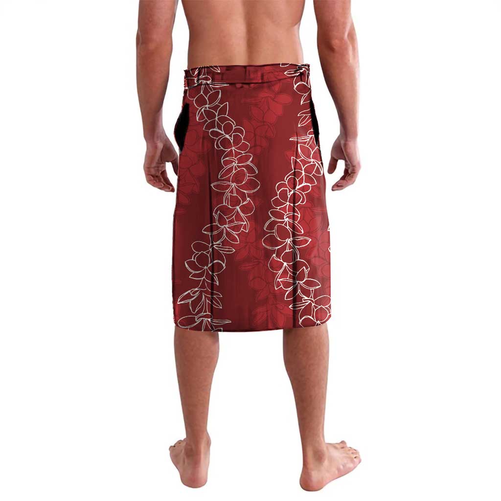 Hawaii Plumeria Lei Lavalava Aloha Festive Vibe - Crimson LT7 - Polynesian Pride