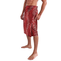 Hawaii Plumeria Lei Lavalava Aloha Festive Vibe - Crimson LT7 - Polynesian Pride