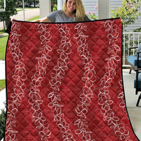 Hawaii Plumeria Lei Quilt Aloha Festive Vibe - Crimson LT7 Crimson - Polynesian Pride