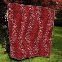 Hawaii Plumeria Lei Quilt Aloha Festive Vibe - Crimson LT7 - Polynesian Pride