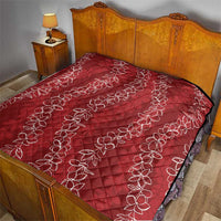 Hawaii Plumeria Lei Quilt Aloha Festive Vibe - Crimson LT7 - Polynesian Pride