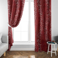 Hawaii Plumeria Lei Window Curtain Aloha Festive Vibe - Crimson LT7 - Polynesian Pride