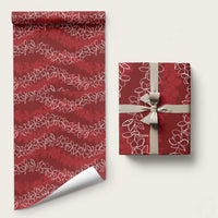 Hawaii Plumeria Lei Wrapping Paper Aloha Festive Vibe - Crimson LT7 58" × 23" Crimson - Polynesian Pride