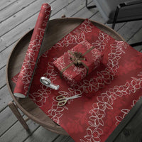 Hawaii Plumeria Lei Wrapping Paper Aloha Festive Vibe - Crimson LT7 - Polynesian Pride