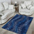 Hawaii Plumeria Lei Area Rug Aloha Festive Vibe - Navy Blue