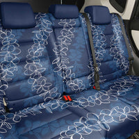 Hawaii Plumeria Lei Back Car Seat Cover Aloha Festive Vibe - Navy Blue LT7 - Polynesian Pride