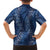 Hawaii Plumeria Lei Family Matching Long Sleeve Bodycon Dress and Hawaiian Shirt Aloha Festive Vibe - Navy Blue