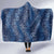 Hawaii Plumeria Lei Hooded Blanket Aloha Festive Vibe - Navy Blue