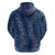 Hawaii Plumeria Lei Hoodie Aloha Festive Vibe - Navy Blue