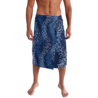 Hawaii Plumeria Lei Lavalava Aloha Festive Vibe - Navy Blue LT7 Navy Blue - Polynesian Pride