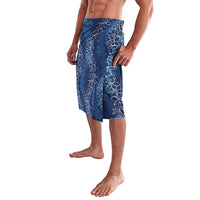 Hawaii Plumeria Lei Lavalava Aloha Festive Vibe - Navy Blue LT7 - Polynesian Pride