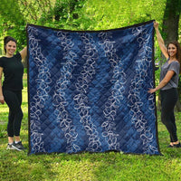 Hawaii Plumeria Lei Quilt Aloha Festive Vibe - Navy Blue LT7 - Polynesian Pride