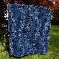 Hawaii Plumeria Lei Quilt Aloha Festive Vibe - Navy Blue LT7 - Polynesian Pride
