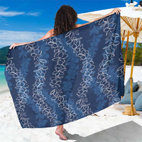 Hawaii Plumeria Lei Sarong Aloha Festive Vibe - Navy Blue LT7 One Size 44 x 66 inches Navy Blue - Polynesian Pride