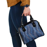 Hawaii Plumeria Lei Shoulder Handbag Aloha Festive Vibe - Navy Blue LT7 - Polynesian Pride