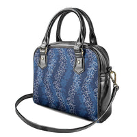Hawaii Plumeria Lei Shoulder Handbag Aloha Festive Vibe - Navy Blue LT7 - Polynesian Pride