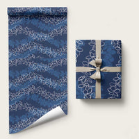 Hawaii Plumeria Lei Wrapping Paper Aloha Festive Vibe - Navy Blue LT7 58" × 23" Navy Blue - Polynesian Pride
