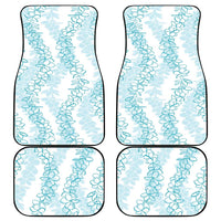 Hawaii Plumeria Lei Car Mats Aloha Festive Vibe - Turquoise LT7 - Polynesian Pride