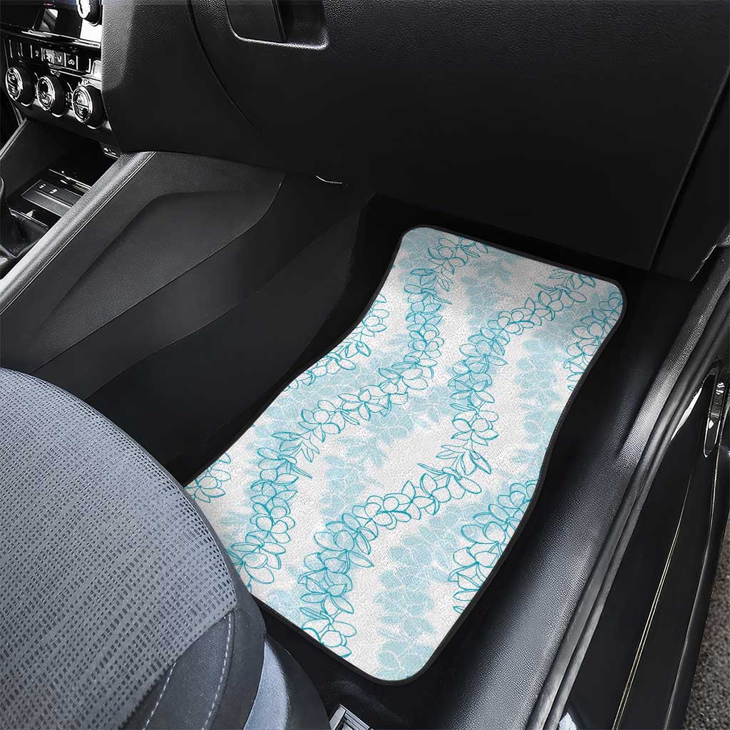 Hawaii Plumeria Lei Car Mats Aloha Festive Vibe - Turquoise LT7 - Polynesian Pride