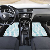 Hawaii Plumeria Lei Car Mats Aloha Festive Vibe - Turquoise LT7 Set 2pcs - Front Turquoise - Polynesian Pride