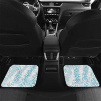 Hawaii Plumeria Lei Car Mats Aloha Festive Vibe - Turquoise LT7 Set 2pcs - Back Turquoise - Polynesian Pride