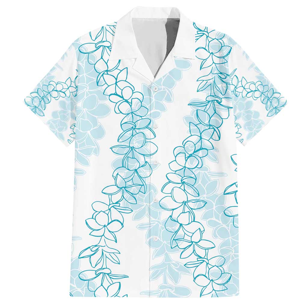 Hawaii Plumeria Lei Hawaiian Shirt Aloha Festive Vibe - Turquoise LT7 Turquoise - Polynesian Pride