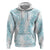 Hawaii Plumeria Lei Hoodie Aloha Festive Vibe - Turquoise