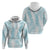 Hawaii Plumeria Lei Hoodie Aloha Festive Vibe - Turquoise