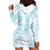 Hawaii Plumeria Lei Hoodie Dress Aloha Festive Vibe - Turquoise