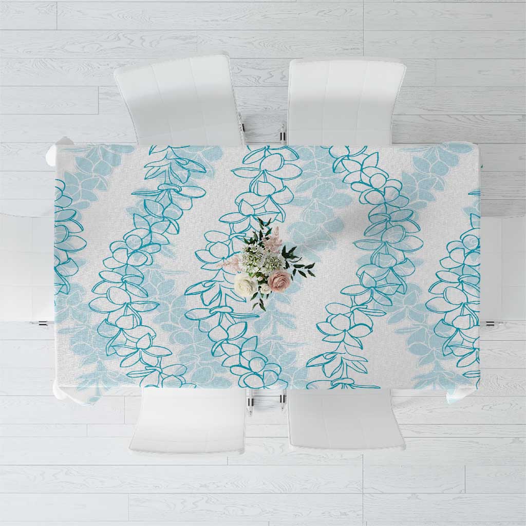 Hawaii Plumeria Lei Tablecloth Aloha Festive Vibe - Turquoise LT7 Turquoise - Polynesian Pride
